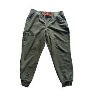 Figs Olive Green Jogger Scrub Pants Orange Drawstring XXL Zamora